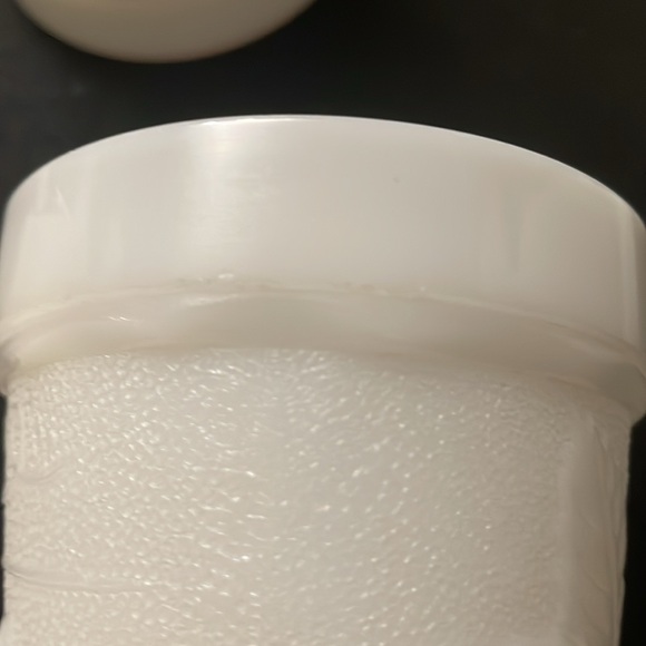 Footed Milk Glass Grapevine Goblets - Picture 10 of 12